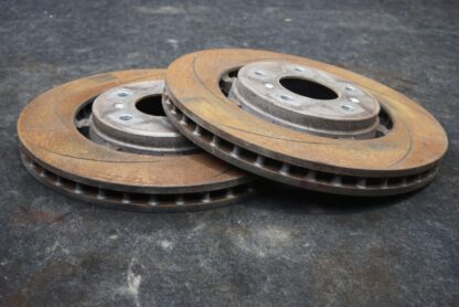 Set Rear Slotted Brake Disc Rotor OEM AD43-2C026-AC Aston Martin Rapide 2011
