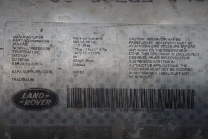 Air Suspension Compressor Tank Accumulator Reservoir LR084040 Range Rover L405 - Image 3