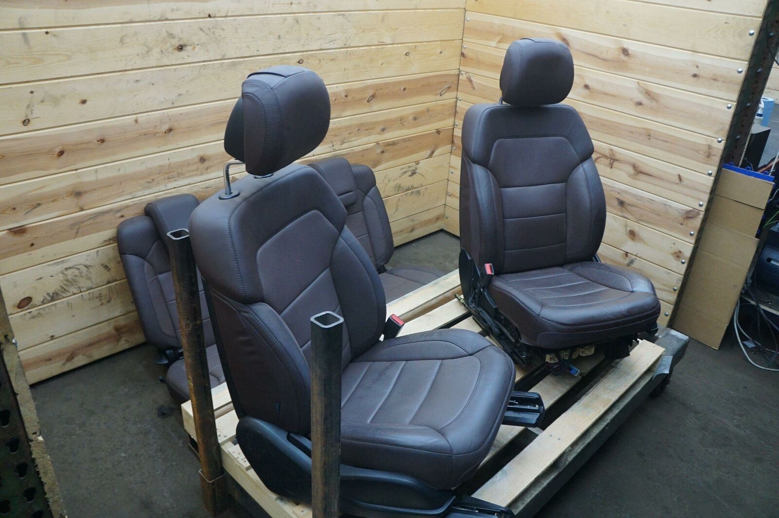 Set of 6 Left Right Front Rear Seat Auburn Brown 200A Mercedes W166 ML ...